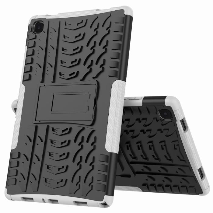 Bild 2,  Samsung Galaxy Tab A7 10.4 Skal Rugged Kickstand Armor Vit - Teknikhallen.se