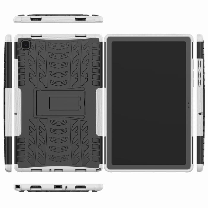 Bild 3,  Samsung Galaxy Tab A7 10.4 Skal Rugged Kickstand Armor Vit - Teknikhallen.se
