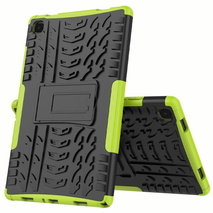 Bild 2,  Samsung Galaxy Tab A7 10.4 Skal Rugged Kickstand Armor Grön - Teknikhallen.se