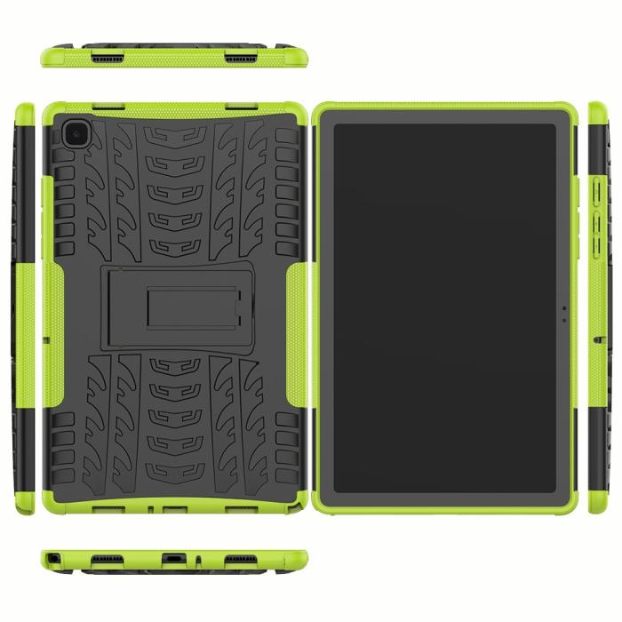 Bild 3,  Samsung Galaxy Tab A7 10.4 Skal Rugged Kickstand Armor Grön - Teknikhallen.se