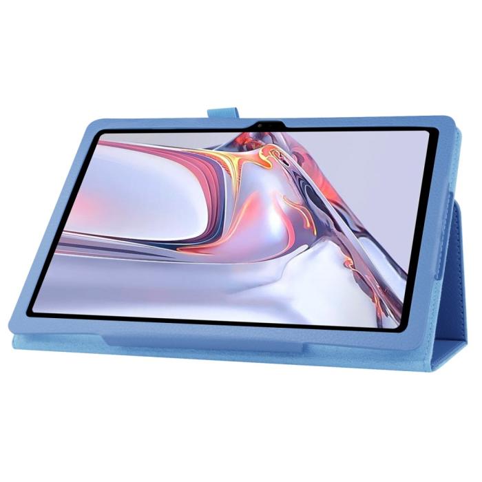 Bild 5,  Samsung Galaxy Tab A7 10.4 Fodral Litchi läder Blå - Teknikhallen.se