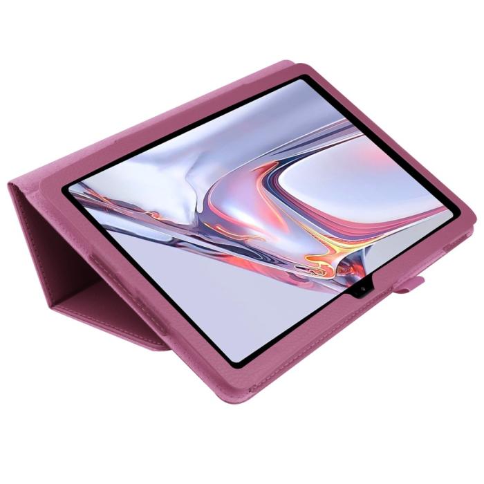 Bild 4,  Samsung Galaxy Tab A7 10.4 Fodral Litchi läder Lila - Teknikhallen.se