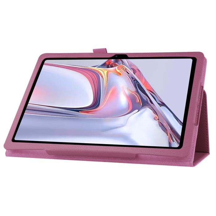 Bild 5,  Samsung Galaxy Tab A7 10.4 Fodral Litchi läder Lila - Teknikhallen.se