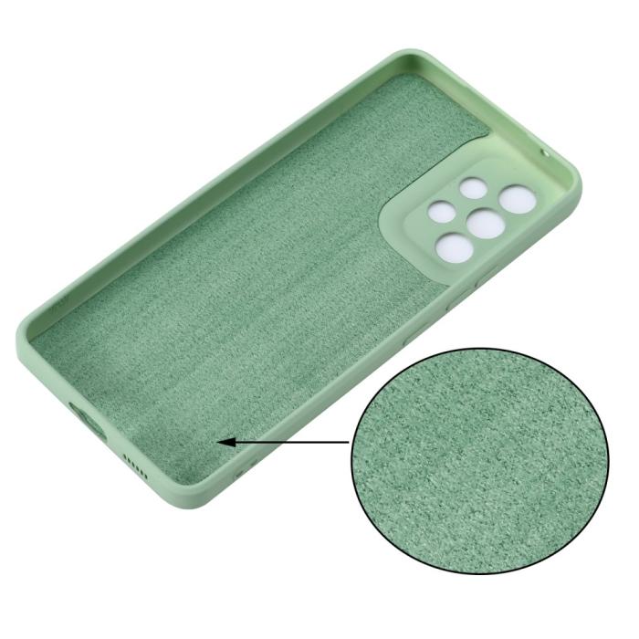 Bild 3,  Samsung Galaxy A53 5G Skal Liquid Silikon Med Strap Grön - Teknikhallen.se