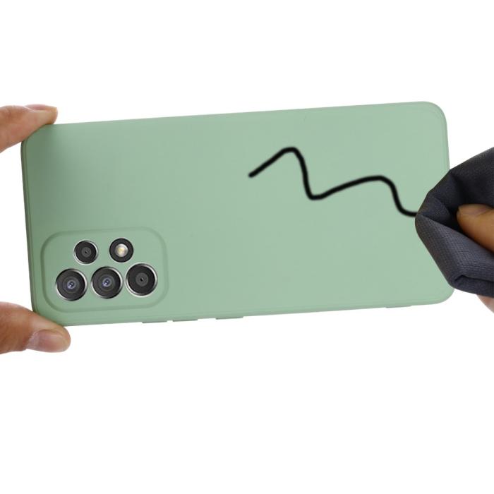 Bild 4,  Samsung Galaxy A53 5G Skal Liquid Silikon Med Strap Grön - Teknikhallen.se