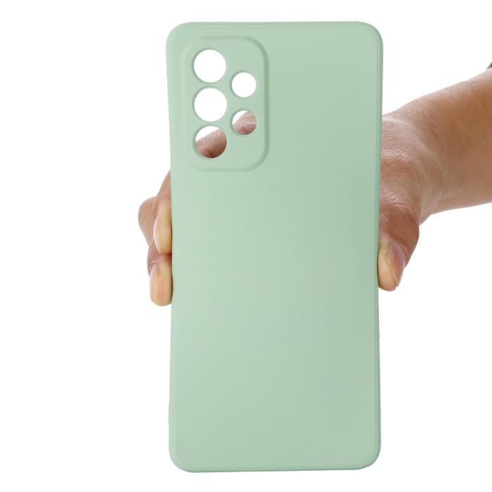 Bild 5,  Samsung Galaxy A53 5G Skal Liquid Silikon Med Strap Grön - Teknikhallen.se
