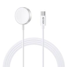 Tech-Protect Tech-Protect 1.2m USB-C Tr&aring;dl&ouml;s Laddare F&ouml;r Apple Watch Vit - Teknikhallen.se