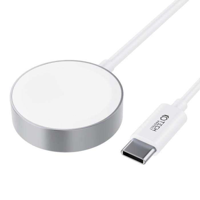 Bild 2, Tech-Protect Tech-Protect 1.2m USB-C Trådlös Laddare För Apple Watch Vit - Teknikhallen.se