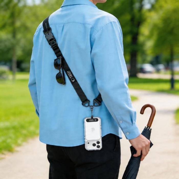 Bild 6, Tech-Protect Tech-Protect Mobilsnöre CrossBody Rope Svart - Teknikhallen.se