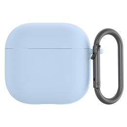  AirPods 4 Skal Med Karbinhake Silikon Ljus Blå - Teknikhallen.se