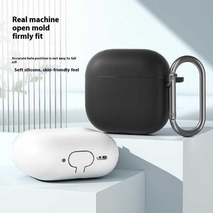 Bild 2,  AirPods 4 Skal Med Karbinhake Silikon Ljus Blå - Teknikhallen.se