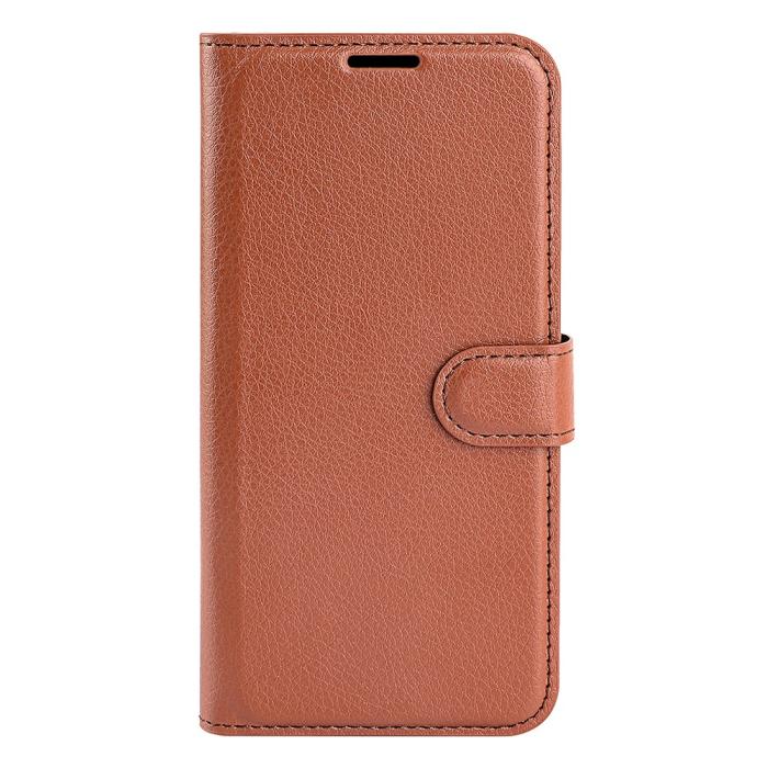 Bild 5,  Xiaomi Redmi 12C 4G Fodral Litchi Läder Brun - Teknikhallen.se