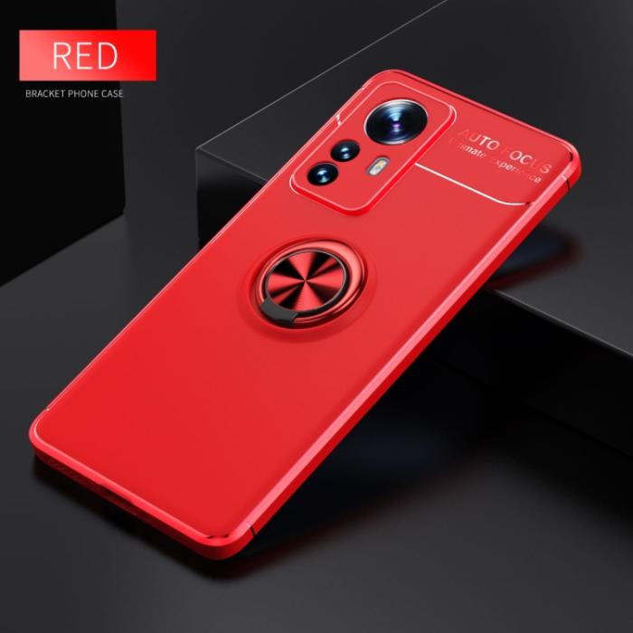 Bild 2,  Xiaomi 12 Pro Skal Ring Röd - Teknikhallen.se