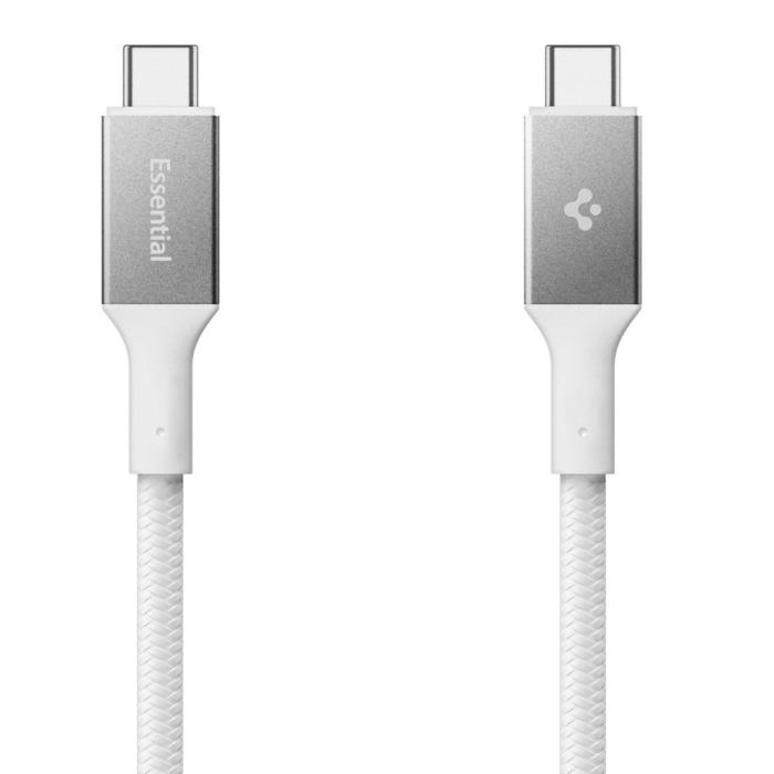 Bild 2, Spigen Spigen 1.5m 100W USB-C - USB-C Kabel Vit - Teknikhallen.se