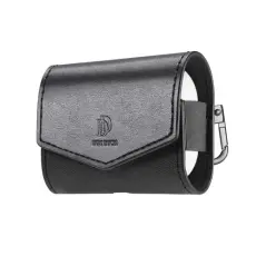 DUX DUCIS DUX DUCIS AirPods 3 Fodral PU-L&auml;der Med Krok Svart - Teknikhallen.se