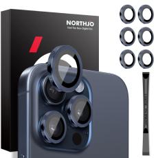 NORTHJO NORTHJO iPhone 14 Pro/Pro Max/15 Pro/Pro Max Linsskydd 2-PACK M&ouml;rkbl&aring; - Teknikhallen.se