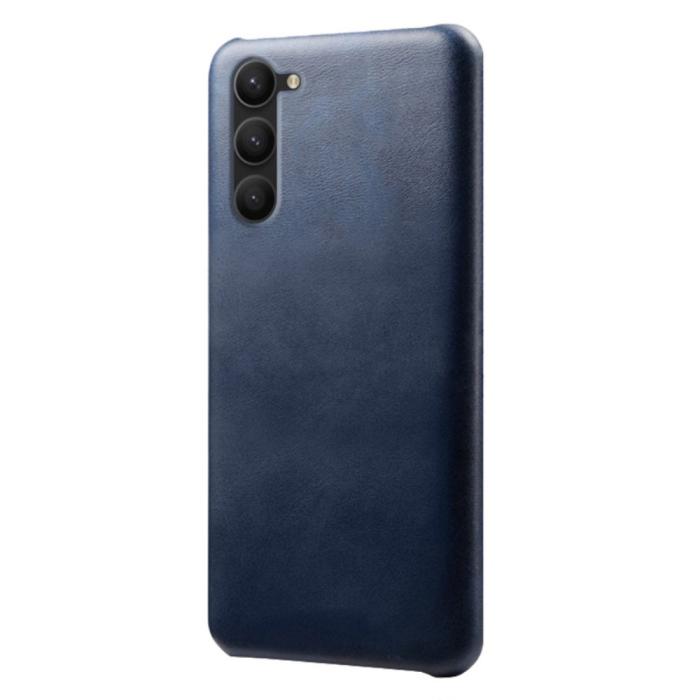 Bild 2,  Samsung Galaxy S24 Plus Läderbelagt Skal Blå - Teknikhallen.se