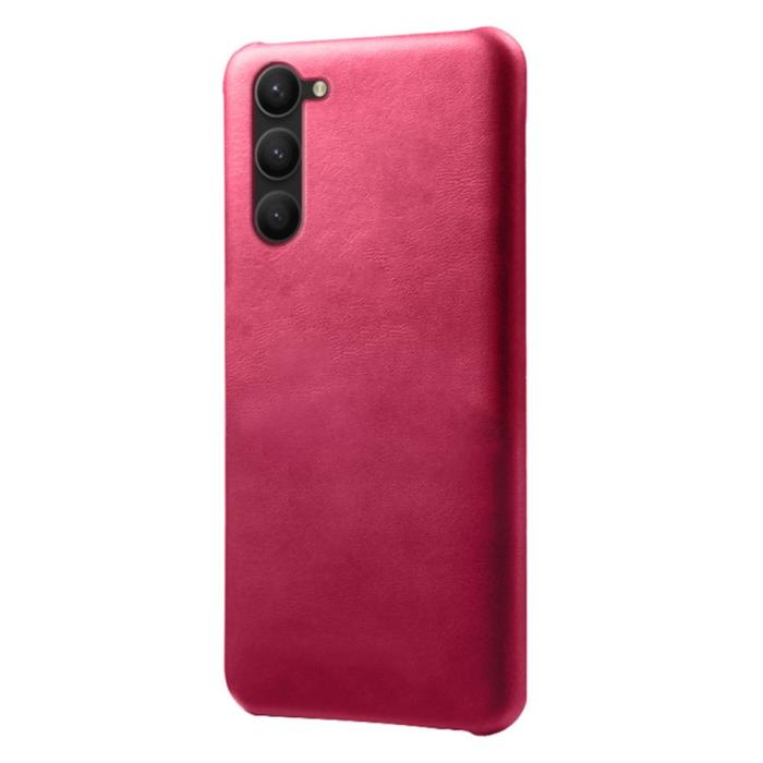 Bild 2,  Samsung Galaxy S24 Plus Läderbelagt Skal Rosa - Teknikhallen.se