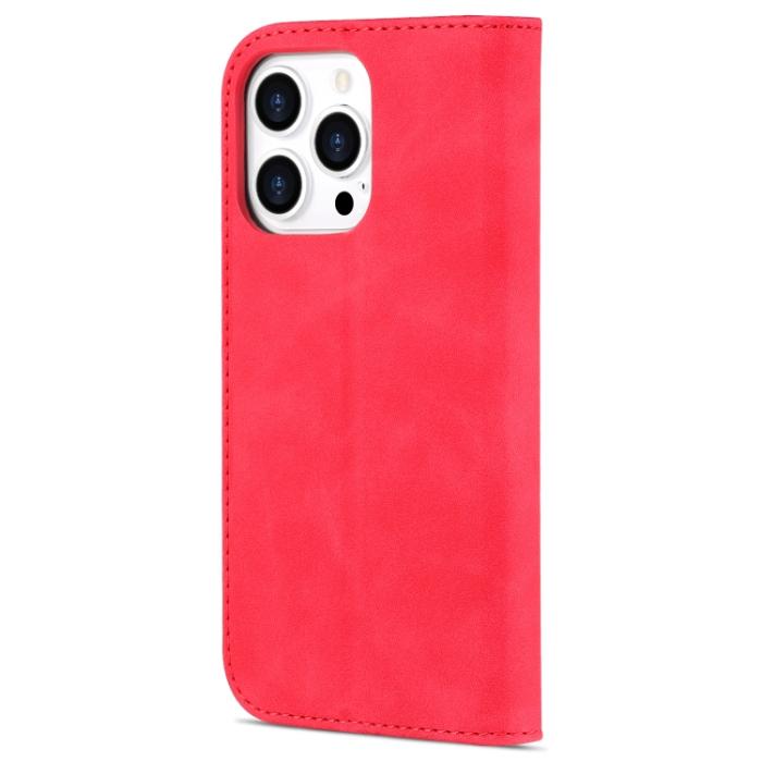 Bild 3, AZNS AZNS iPhone 14 Pro Fodral Läder Röd - Teknikhallen.se