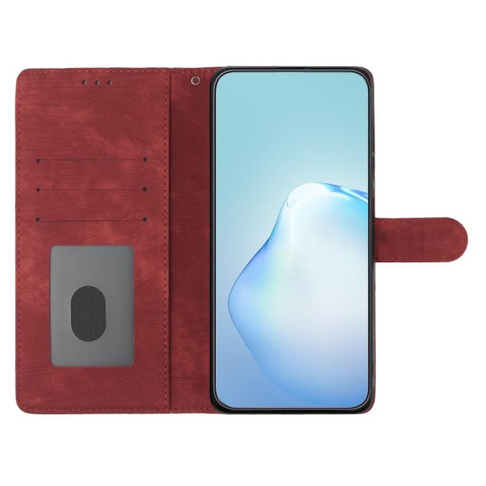 Bild 3,  iPhone 15 Plus Fodral Skin Touch Läder Röd - Teknikhallen.se