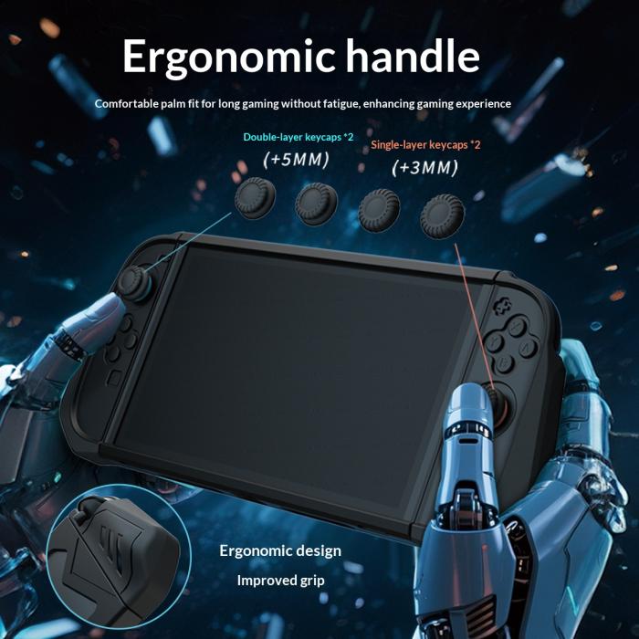 Bild 3,  Nintendo Switch 2 Skal Med Skärmskydd Härdat Glas Svart - Teknikhallen.se