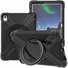  iPad 10.9 2022 Fodral 360° X-Shape Shockproof Kickstand Svart - Teknikhallen.se