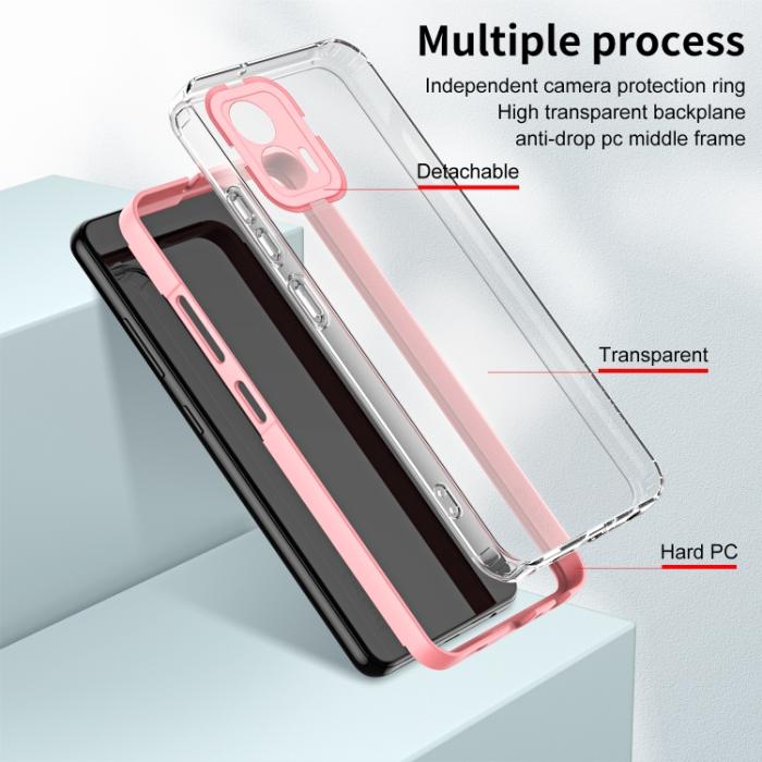 Bild 6,  Motorola Moto G73 5G Skal Hybrid Rosa - Teknikhallen.se