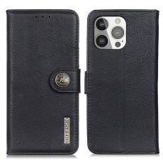 KHAZNEH iPhone 13 Pro - KHAZNEH L&auml;der Fodral - Svart - Teknikhallen.se