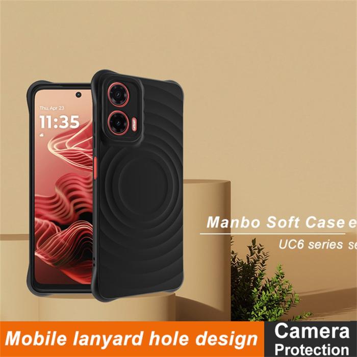 Bild 2, IMAK IMAK Motorola Moto G35 5G Skal Waterdrop Matt Svart - Teknikhallen.se
