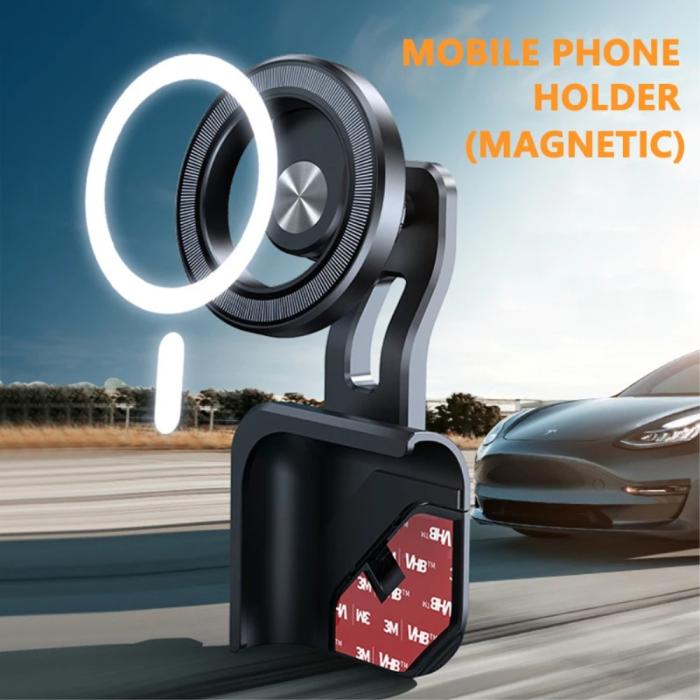 Bild 2,  Tesla Model 3/Y Magnetisk MagSafe Mobilhållare För Skärm Grå - Teknikhallen.se