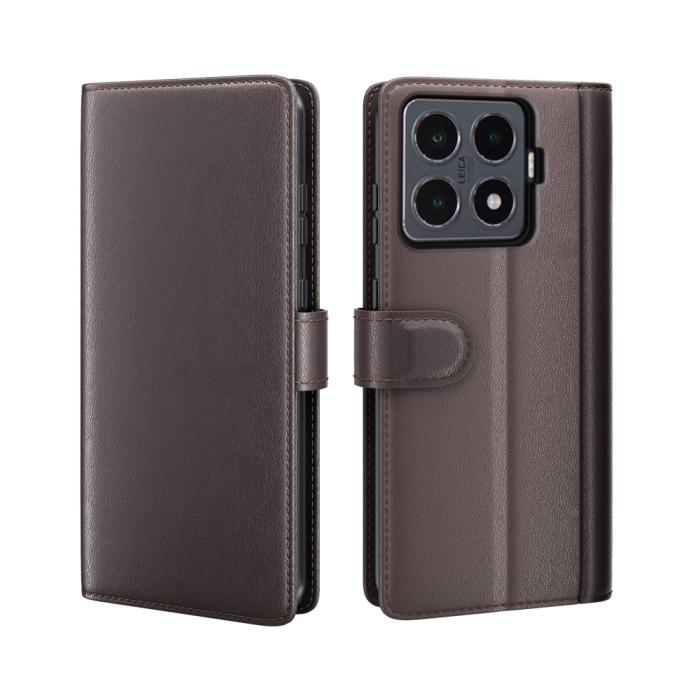 Bild 6,  Xiaomi 15T Pro Fodral Premium Äkta Läder Brun - Teknikhallen.se