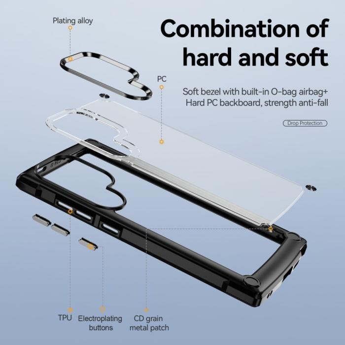 Bild 4,  Galaxy S24 Ultra Skal Shockproof Hybrid Armor Svart - Teknikhallen.se