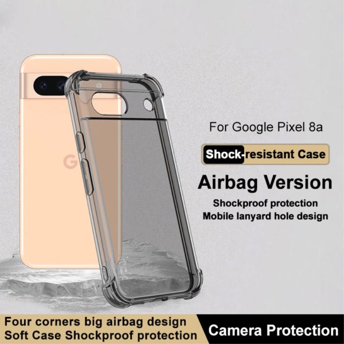 Bild 2, IMAK IMAK Google Pixel 8A Skal Shockproof TPU Tonad Svart - Teknikhallen.se