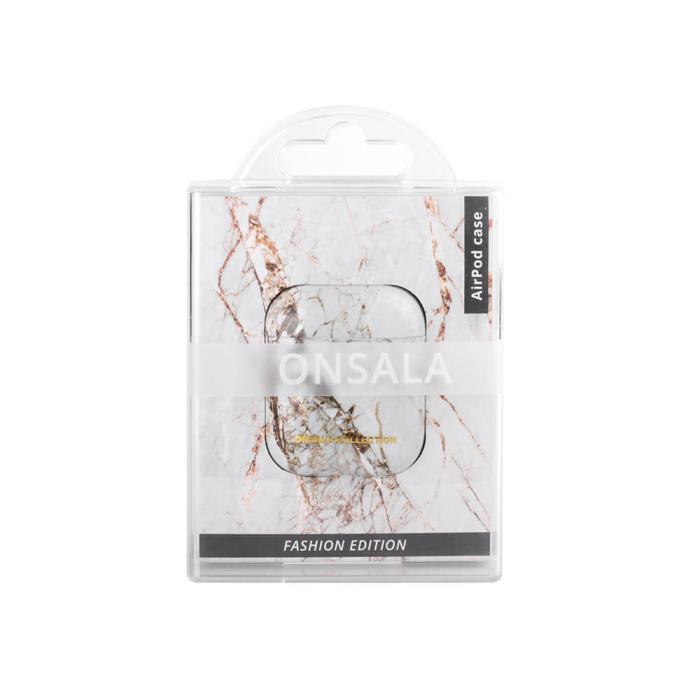 Bild 2, Onsala ONSALA AirPods Fodral White Rhino Marble - Teknikhallen.se
