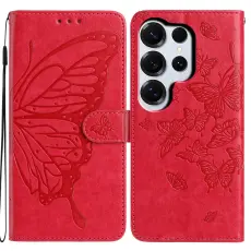  Samsung Galaxy S26 Ultra Fodral Fj&auml;ril Tryck R&ouml;d - Teknikhallen.se