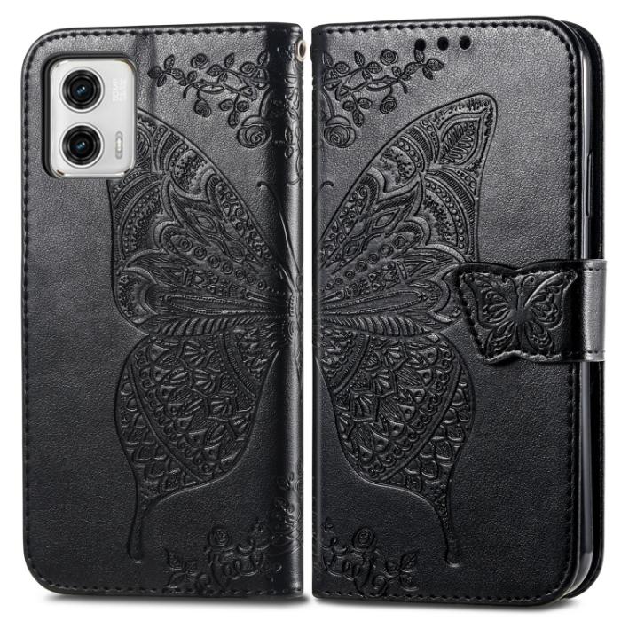 Bild 2,  Motorola Moto G73 5G Fodral Butterfly Svart - Teknikhallen.se