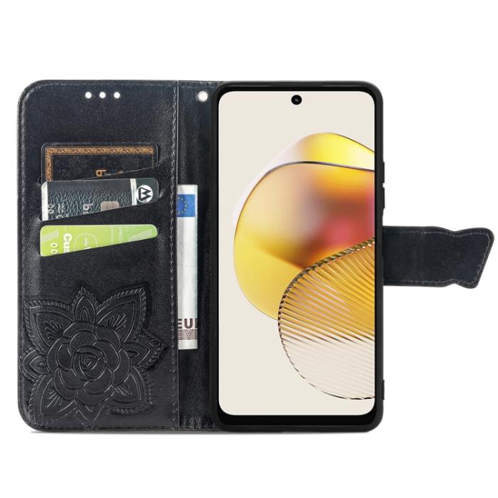 Bild 3,  Motorola Moto G73 5G Fodral Butterfly Svart - Teknikhallen.se
