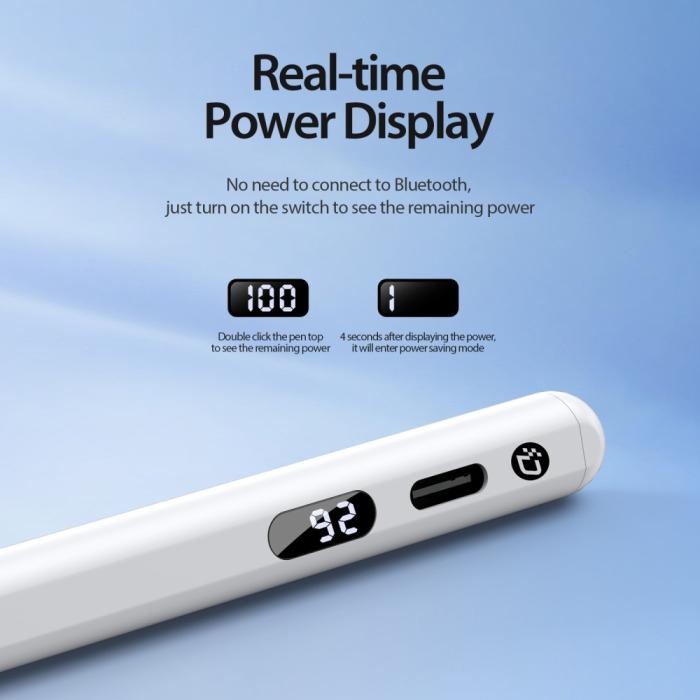 Bild 5, DUX DUCIS DUX DUCIS Active LED iPad Stylus Touchpenna Vit - Teknikhallen.se