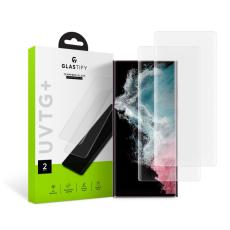 Glastify Glastify Samsung Galaxy S22 Ultra 2-PACK UV Sk&auml;rmskydd H&auml;rdat Glas - Teknikhallen.se