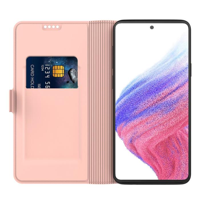 Bild 2,  Samsung Galaxy A25 5G Fodral Slim Läder Roséguld - Teknikhallen.se
