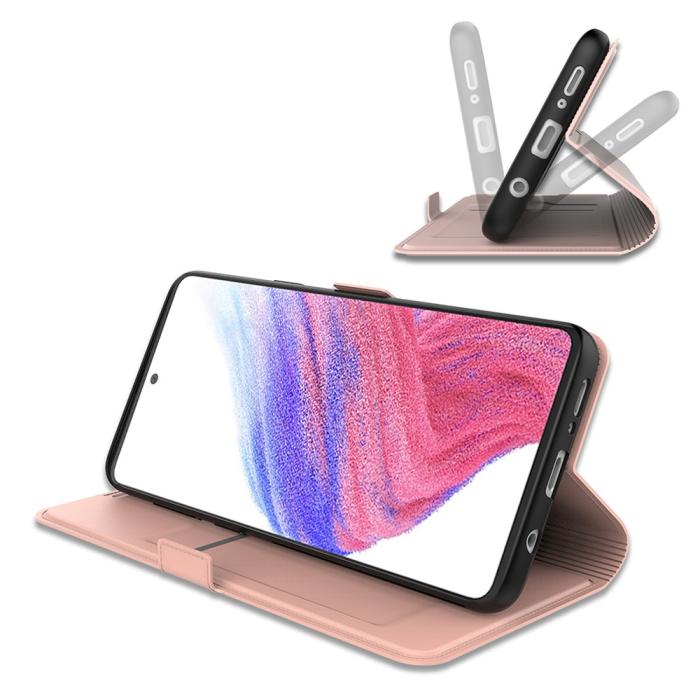 Bild 3,  Samsung Galaxy A25 5G Fodral Slim Läder Roséguld - Teknikhallen.se