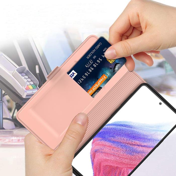 Bild 5,  Samsung Galaxy A25 5G Fodral Slim Läder Roséguld - Teknikhallen.se