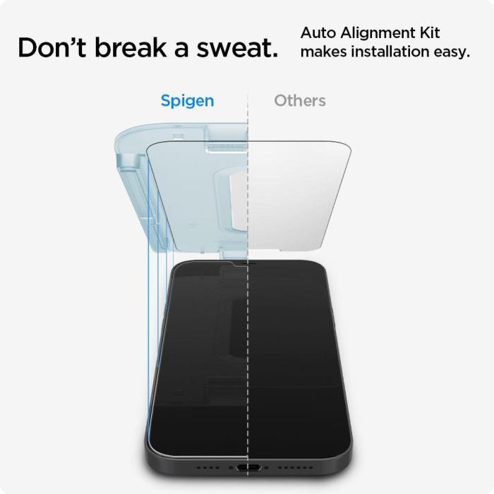 Bild 2, Spigen iPhone 12 / 12 Pro - Spigen 2-PACK GLAS.tR 