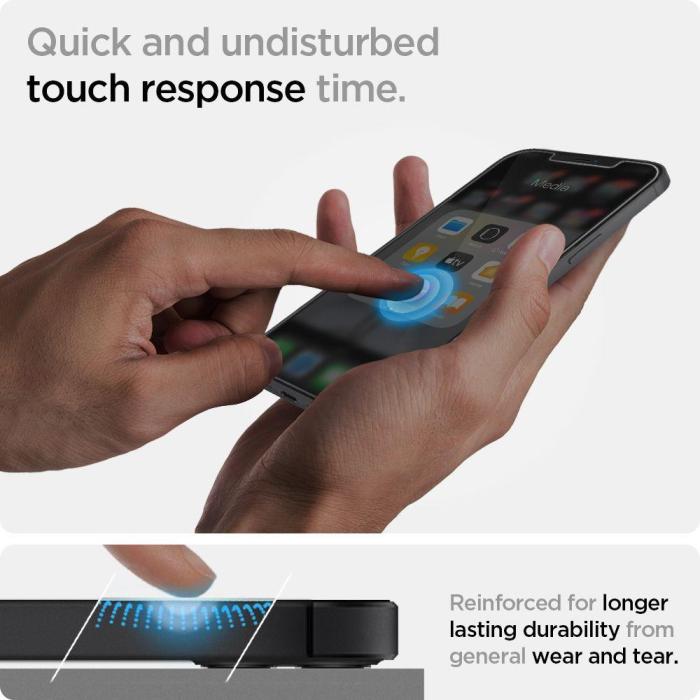 Bild 3, Spigen iPhone 12 / 12 Pro - Spigen 2-PACK GLAS.tR 