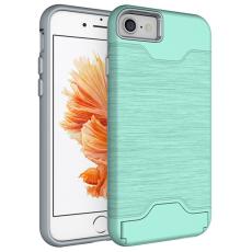  iPhone 7/8 Plus Skal Med Kortfack Och St&ouml;d - Mint Gr&ouml;n - Teknikhallen.se