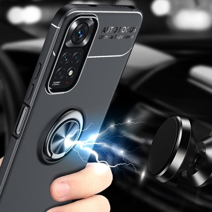 Bild 5,  Xiaomi Redmi Note 11 4G Skal Ring Svart - Teknikhallen.se