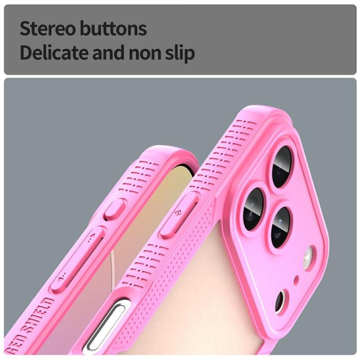 Bild 5,  iPhone 18 Pro / 17 Pro Skal Hybrid Frostat Transparent Rosa - Teknikhallen.se