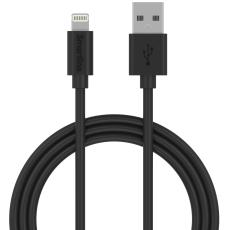 Smartline Smartline 2m Lightning MFi Laddningskabel Svart - Teknikhallen.se