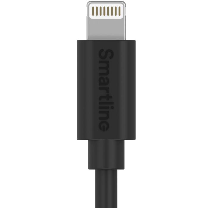 Bild 3, Smartline Smartline 2m Lightning MFi Laddningskabel Svart - Teknikhallen.se