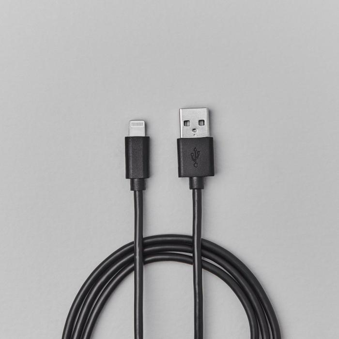 Bild 5, Smartline Smartline 2m Lightning MFi Laddningskabel Svart - Teknikhallen.se
